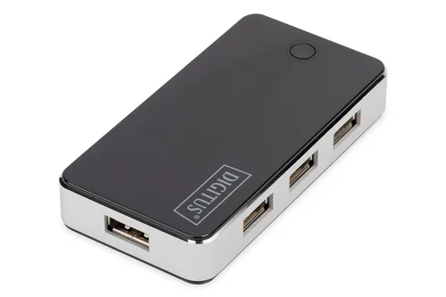 DIGITUS USB-Hub 7-Port 2.0->7xA2.0 m.Netzteil schwarz