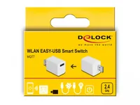 Delock WLAN EASY-USB Smart Schalter MQTT - Detailfarbe: Weiss - Produkttyp: Smartplugs - Protokoll: WLAN - Systemkommunikation: Wireless - System-Kompatibilität: Amazon Alexa