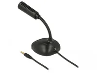 Delock Mikrofon 3.5 mm für Smartphone/Tablet - Typ: Einzelmikrofon - Bauweise: Schwanenhals / Podium - Schwanenhals - Anwendungsbereich: Gesang & Sprache - Wandlerprinzip: Dynamisch - Richtcharakteristik: Kugel - Umschaltbare Richtcharakteristik: Nein