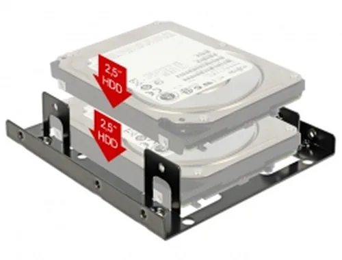 Delock 3.5-Einbaurahmen für 2x 2.5 HDD/SDD - Zubehörtyp: HDD/SSD Montageset