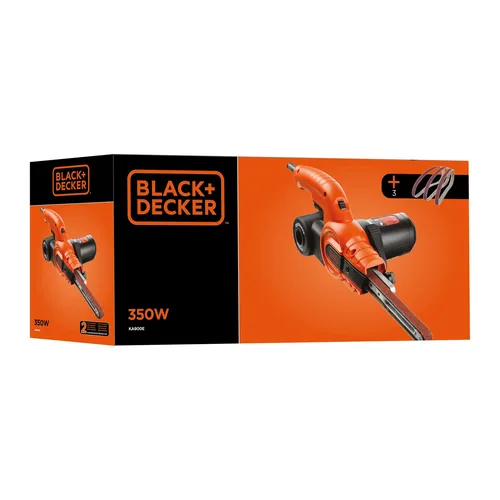 BLACK+DECKER Bandschleifer KA900E Netzbetrieb - Ausstattung: Ohne Zubehör - Betriebsart: Netzbetrieb - Produktkategorie: Bandschleifer - Set: Nein - Akkusystem: Netzbetrieb (kein Akku) - Werkzeugaufnahme: Fix