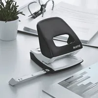 Leitz Locher NeXXt WOW 30 Blatt, Schwarz - Anzahl Lochsegmente: 2 - Stanzkapazität: 30 Seiten - Detailfarbe: Schwarz
