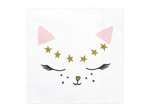 Partydeco Papierservietten Cat 33 cm x 33 cm, 20 Stück - Material: Papier - Grösse: 33 cm x 33 cm - Eigenschaften: Keine Eigenschaft - Anzahl Lagen: 3 - Motiv: Katze - Produkttyp: Papierservietten