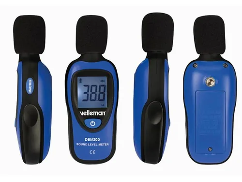 Velleman Schallpegelmessgerät DEM200 - Detailfarbe: Blau - Schwarz - Anwendungsbereich: Schallpegelmessung - Typ: Schallpegelmessgerät