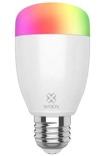 WOOX Leuchtmittel WiFi Smart Bulb RGB+WW E27, 6W, 2700K-6500K - Lampensockel: E27 - Farbtemperatur Kelvin: 2700 bis 6500 K - Aussenanwendung: Nein - Gesamtleistung: 6 W - Leuchten Kategorie: Leuchtmittel - Lichtfarbe: RGBW - farbig + weiss