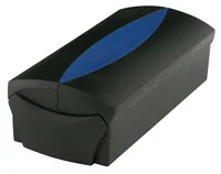 HAN Visitenkartenbox VIP 500 Karten, Schwarz/Blau - Anzahl Visitenkarten: 500 Stück - Produkttyp: Visitenkartenbox - Material: Kunststoff - Detailfarbe: Blau - Schwarz