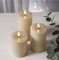 Star Trading LED-Kerze Flamme Flow, Beige - Betriebsart: Batteriebetrieb - Fernbedienung: Nein - Aussenanwendung: Nein - Höhe: 12.5 cm - Timerfunktion: Ja - Set: Nein