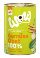 WOW Nassfutter 100% Gemüse & Obst 400g - Tierbedürfnis: Kein besonderes Bedürfnis - Geschmacksrichtung: Vegetarisch - Zertifikate: Keine Zertifizierung - Fleischsorte: Vegetarisch - Futtereigenschaft: Getreidefrei - Ohne künstliche Zusätze - Glutenfrei - 