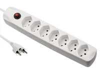 FURBER.power Steckdosenleiste mit Überlastschutz 7x T13 Weiss - Einsatzgebiet: Indoor - Detailfarbe: Weiss - Kinderschutz: Ja - Steckertyp Ausgang: T13 - Schalter: Nein - Steckdosenanzahl: 7