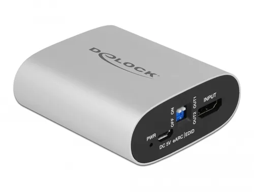 Delock Audio Extraktor HDMI HD 4K 60 Hz mit eARC - Eingänge: HDMI - Ausgänge: HDMI