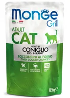 Monge Nassfutter Grill Adult, Kaninchen, 85 g - Tierbedürfnis: Verdauung - Magen & Darm - Lebensphase: Adult (1-7 Jahre) - Produkttyp: Ergänzungsfutter - Packungsgrösse: 85 g - Fleischsorte: Kaninchen - Tierart: Katze