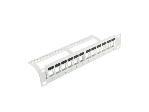 LANBERG 10 Patchpanel Blank 1U 12-Port Keystone Organizer g