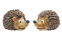 HobbyFun Mini-Tier Igel 3 cm, 2 Stück - Detailfarbe: Braun - Material: Polyresin - Verpackungseinheit: 2 Stück - Motiv: Igel - Anlass: Basteln