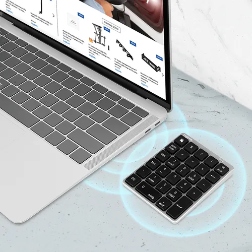Logilink Wireless 28-Tasten-Keypad BT 5.0, space-grau