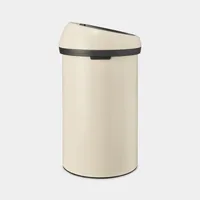 Brabantia Toucheimer Touch Bin 60 l, Hellbeige - Anzahl Behälter: 1 - Detailfarbe: Hellbeige - Form: Rund - Fassungsvermögen: 60 l - Höhe: 71 cm - Material: Edelstahl
