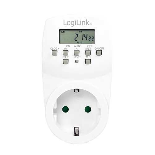 Logilink Zeitschaltuhr, Digitaler Timer, Weiss