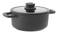 BergHOFF Kochtopf Leo Stone+ 24 cm - Material: Aluminiumguss - Topfart: Kochtopf - Kompatible Kochfelder: Gas - Halogen - Induktion - Elektro - Antihaftbeschichtung: Ja - Detailfarbe: Schwarz - Spülmaschinenfest: Nein