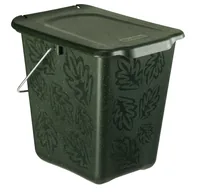 Rotho Komposteimer Greenline 7 l, Grün - Fassungsvermögen: 7 l - Höhe: 25.5 cm - Anzahl Behälter: 1 - Detailfarbe: Grün - Form: Eckig - Material: Recycling Kunststoff