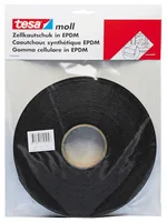 tesa Zellkautschuk moll EPDM 10 m x 12 mm 1, Schwarz - Produkttyp: Dichtungsband
