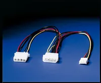 ROLINE Int. Y-Power Cable, 4-pin HDD to 4-pin HDD+4-pin FDD 0.3 m