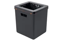 Müllex BOXX  35 l, komplett, Anthrazit - Fassungsvermögen: 35 l - Breite: 33.3 cm - Höhe: 40 cm - Tiefe: 368 mm - Anzahl Behälter: 1 - Form: Eckig
