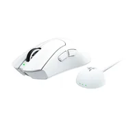 Razer Gaming-Maus DeathAdder V4 Pro White - Bedienungsseite: Rechtshänder - Maus Features: Griffige Seitenflächen - Integrierter Speicher - Programmierbare DPI-Einstellung - Programmierbare Tasten - Scrollrad - Umschaltbare DPI-Auflösung - Detailfarbe: We