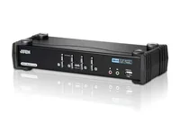 Aten KVM Switch CS1784A - Konsolen Ports: USB 2.0 - DVI-I - 3.5 mm Mikrofoneingang - 3.5 mm Kopfhöreranschluss - Computer Ports: 3.5 mm Kopfhöreranschluss - 3.5 mm Mikrofoneingang - USB 2.0 - DVI-I - KVM-Art: Lokal - Anzahl Geräte: 4 - Montage: Desktop - 