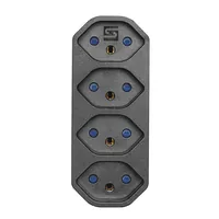 STEFFEN Manta Mehrfachadapter 4xT13 drehbar 4 - Detailfarbe: Schwarz - Schalter: Nein - Steckdosenanzahl: 4 - Ausstattung: drehbar 320° - Kinderschutz: Ja