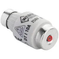 Elektromaterial Schmelzsicherung DI E27 10A gG 250 V 5 Stück - Nennstrom: 10 A - Typ: Sicherung - Bauart: Sand - Auslösecharakteristik: Träge (T)