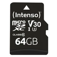INTENSO Micro SDXC Card PRO 64GB 3433490 with adapter, UHS-I