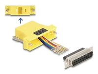 DELOCK Adapter D-Sub25> D-Sub25 StBu Montagesatz gelb