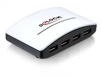 Delock USB 3.0 Externer Hub 4 Port mit Netzteil
