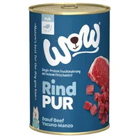 WOW Nassfutter Pur Rind Single Protein, 400 g - Tierbedürfnis: Kein besonderes Bedürfnis - Geschmacksrichtung: Rind - Zertifikate: Keine Zertifizierung - Fleischsorte: Rind - Futtereigenschaft: Getreidefrei - Ohne künstliche Zusätze - Single Protein - Hoh