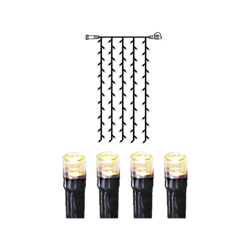 STAR TRADING System Decor LED-Vorhang 1m 12.495-47 Extra, schwarz, 2m