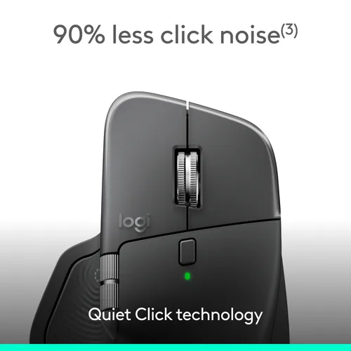 Logitech Maus MX Master 4 for Business - Maus-Typ: Business - Bedienungsseite: Rechtshänder - Maus Features: Logi Bolt-Empfänger - Detailfarbe: Graphit - Schnittstelle: Bluetooth - Verbindungsart: Kabellos