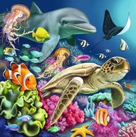 Ravensburger Bezaubernde Unterwasserwelt - Motiv: Tiere - Altersempfehlung ab: 5 Jahren - Tiefe: 21 cm - Breite: 21 cm - Effekte: Keine - Nachhaltigkeit: Nicht angegeben