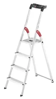 Hailo Stehleiter L60 4 Stufen - Höhe: 85 cm - 146 cm - Belastbarkeit: 150 kg - Produkttyp: Stehleiter - Anzahl Stufen: 4 ×
