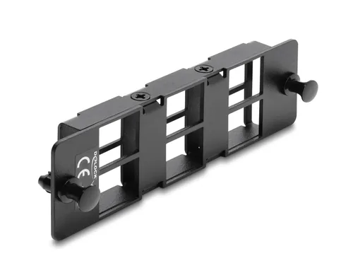DELOCK Adapter Panel für Keystone Module 6 Port schwarz