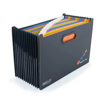 Rapesco Fächermappe Supafile A4+ Schwarz - Typ: Fächermappe - Ausstattung: Fächer - Detailfarbe: Mehrfarbig - Material: Polypropylen (PP)