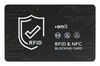 onit Skimming-Blocker-Karte Schwarz - Produkttyp: RFID Blocker - Widerstandsfähigkeit: Keine Angabe - Detailfarbe: Schwarz