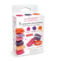 ScrapCooking Lebensmittelfarbenpulver Set Violett/Orange/Rosa - Nachhaltigkeit: Nicht angegeben - Packungsgrösse: 30 g - Detailfarbe: Orange - Rosa - Violett - Fairtrade: Nein - Eigenschaft: Pulver