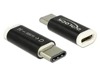 Delock Adapter USB 2.0 Micro-B Buchse > USB Type-C 2.0 Stecker schwarz