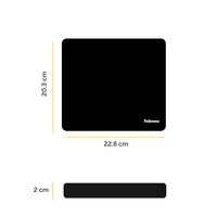 Fellowes Workplace Mausmatte Optical Mousepad Schwarz - Tiefe: 190 mm - Breite: 230 mm - Detailfarbe: Schwarz - Form: Eckig - Höhe: 6 mm - Handgelenkauflage: Nein