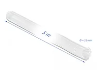 Geflechtschlauch mit Klettverschluss 5 m x 32 mm weiß
