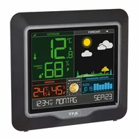 TFA Dostmann Wetterstation Season, Schwarz - Funktionen: Aktuelle Wetterlage - Aussentemperatur - Display - Innentemperatur - Mondphasen - Uhrzeitanzeige - Set: Nein - Typ: Wetterstation