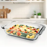 GOURMETmaxx Auflaufform für Heissluft-Fritteusen Eckig, Transparent - Materialtyp: Glas - Material: Glas - Detailfarbe: Transparent - Mikrowellenfest: Ja - Spülmaschinenfest: Ja - Set: Nein
