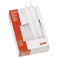 Goki Kerze Geburtstag 10 Stück - Detailfarbe: Weiss - Packungsgrösse: 10 Stück - Anlass: Geburtstag - Motiv: Ohne Motiv