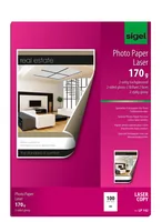 SIGEL Farblaser-Papier A4 LP142 170g,glossy, weiss 100 Blatt