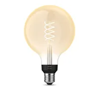 Philips Hue White E27 Einzelpack Giant Globe Filament 550 lm - Lampensockel: E27 - Farbtemperatur Kelvin: 2100 K - Aussenanwendung: Nein - Gesamtleistung: 7 W - Lichtfarbe: Warmweiss (WW) - Leuchten Kategorie: Leuchtmittel