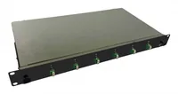 helos LWL 19 Spleissbox 6 x LC/APC Duplex OS2, spleißfertig, schwarz